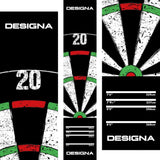 DESIGNA  Dartboard 20 Dartmat - Antislip - 290cm X 60cm